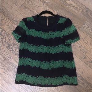 Jcrew like new navy silk top